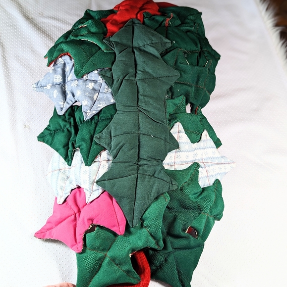 Vintage Quilted Christmas Reindeer Wall Door Hanging Hand Made Kitschy Plush - Picture 2 of 7